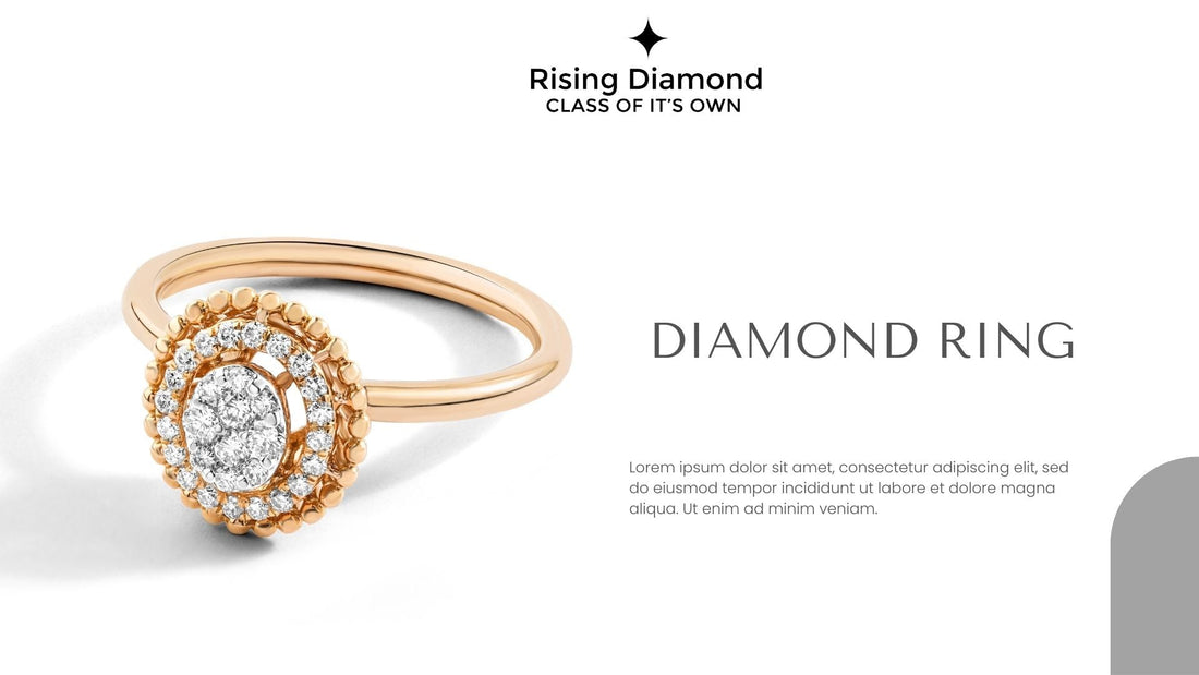 "Stunning Diamond Halo Ring: A Timeless Expression of Elegance and Sophistication in Rose Gold"