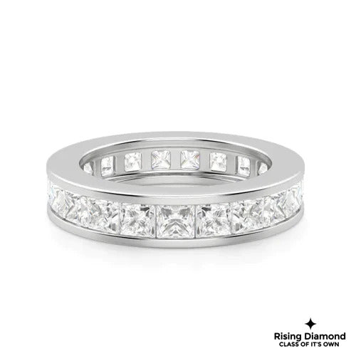 2.05 CTW Princess Cut Colorless Moissanite Band