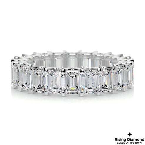 4.55 CTW Emerald Moissanite Band