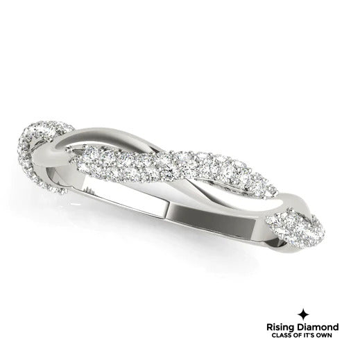 0.40 CTW Round Cut Colorless Moissanite Wedding Band