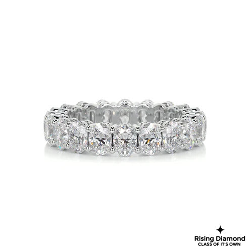 3.1 CTW Oval Cut Colorless Moissanite Eternity Band