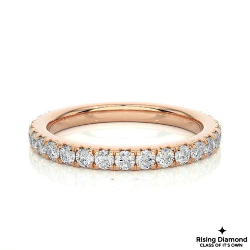0.48 CTW Round Cut Colorless Moissanite Eternity Band