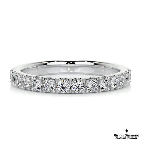 0.50 CTW Round Cut Colorless Moissanite Wedding Band