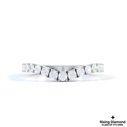 0.50 CTW Round Cut Colorless Moissanite Wedding Band