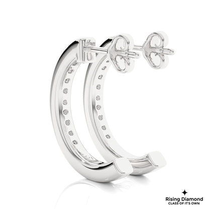 0.46 TCW EF/VS Round Cut Lab Grown Diamond Earring For Each