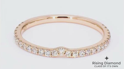 0.30 CTW Round Cut Lab Grown Diamond Wedding Band in Pave Setting